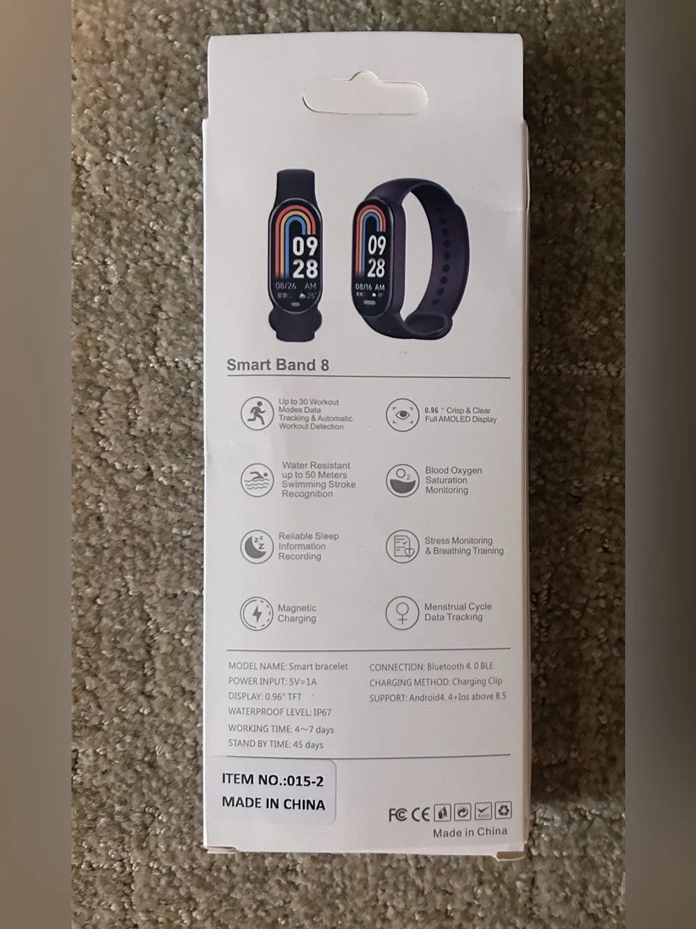 Smart Band 8 Fitness Tracker - Black